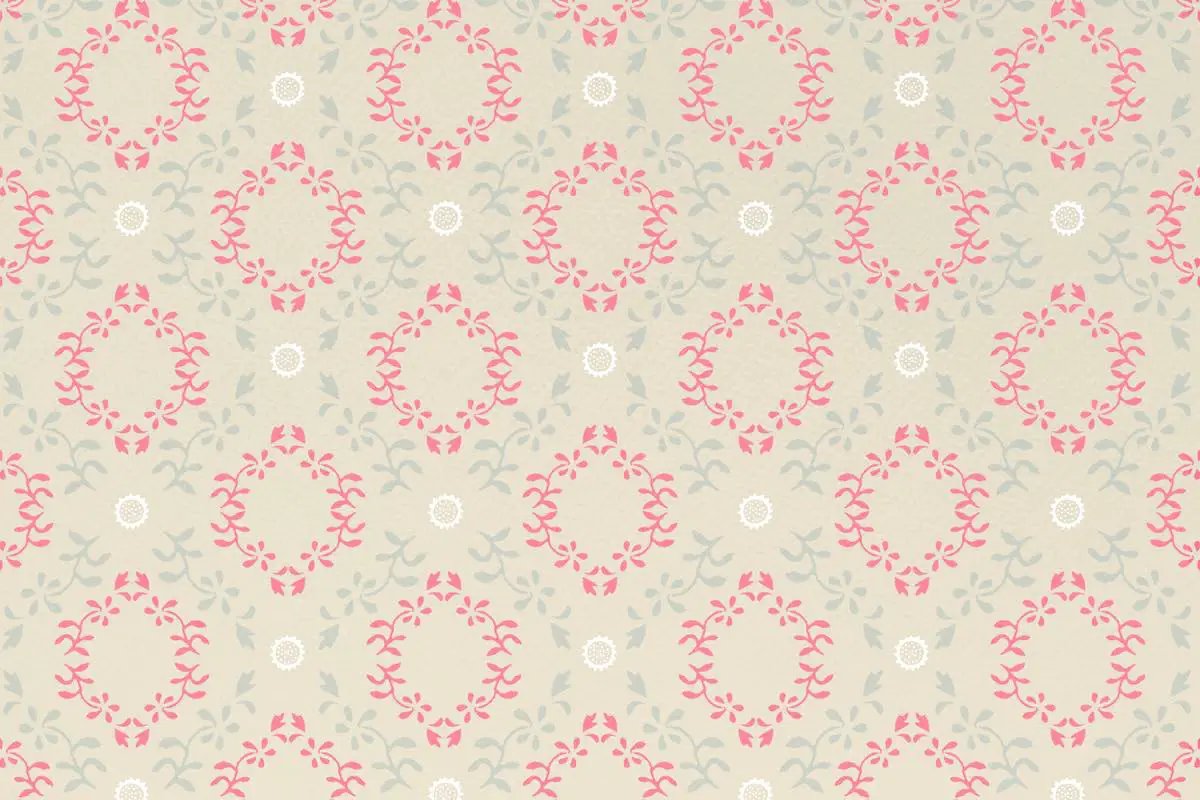 Vintage floral ornament seamless pink pattern background